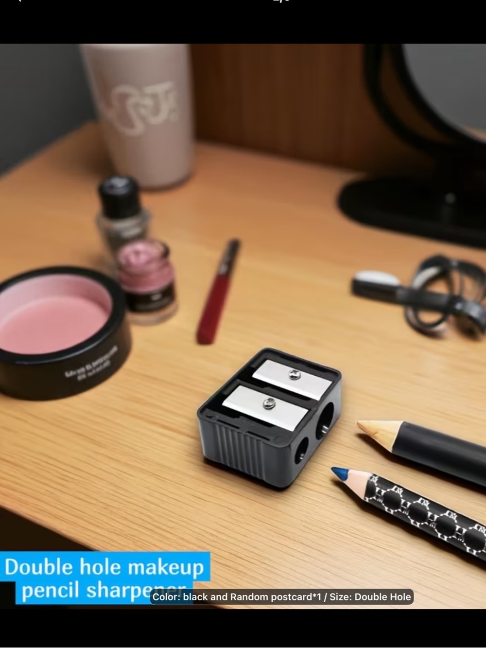 Lip & Eye Liner Pencil Sharpener with Black Lip & Eye Liner - Picture 2 of 6
